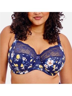 Elomi Morgan Sicilia Sia Floral Plus Size Underwire Bra 38HH (UK) 38L (US)